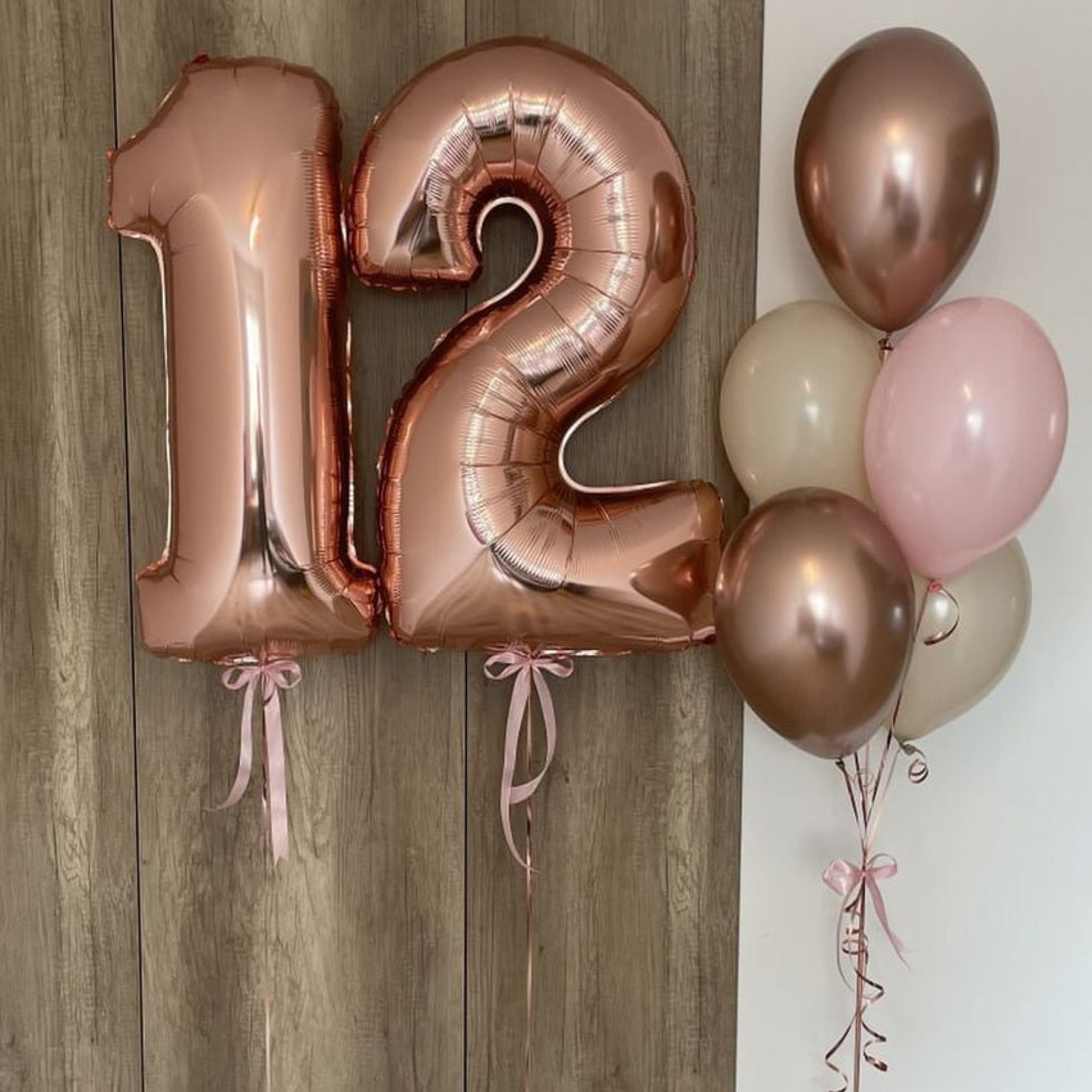 12th Birthday Balloon Bouquet Dubai  Helium Number 12 & Bouquet Package