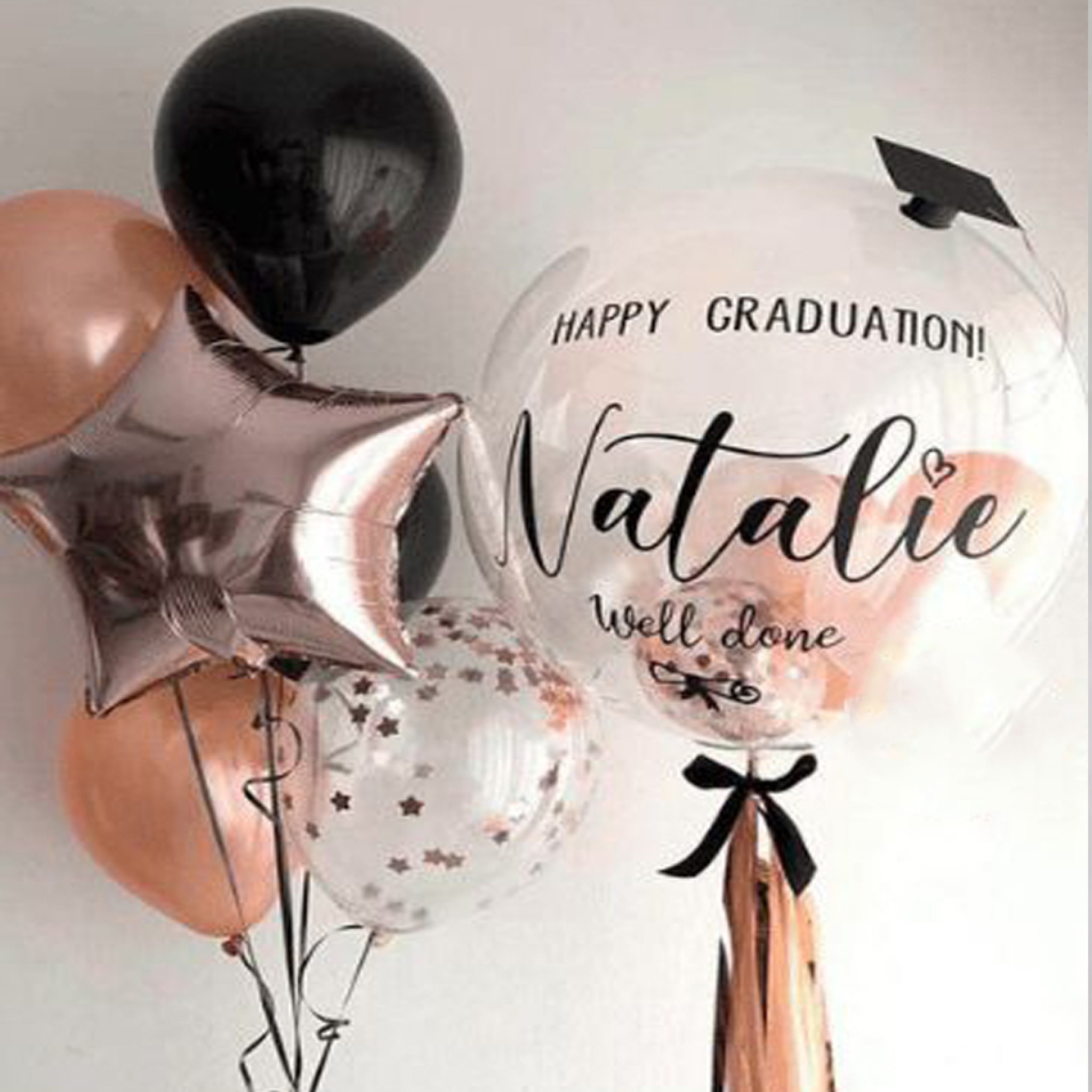 Custom Graduation Surprise Balloon bouquet