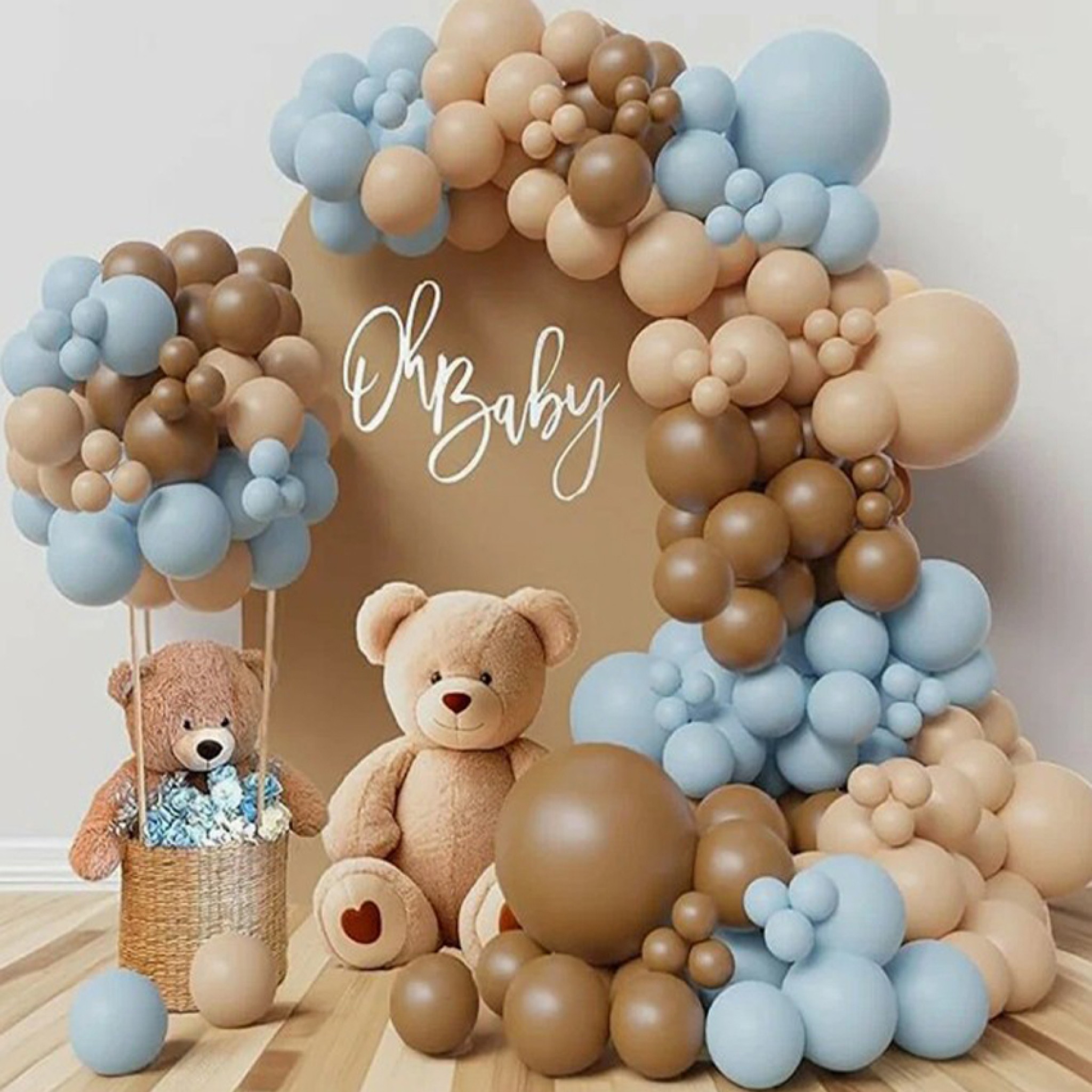 Elegant Room baby shower Balloon Setup 