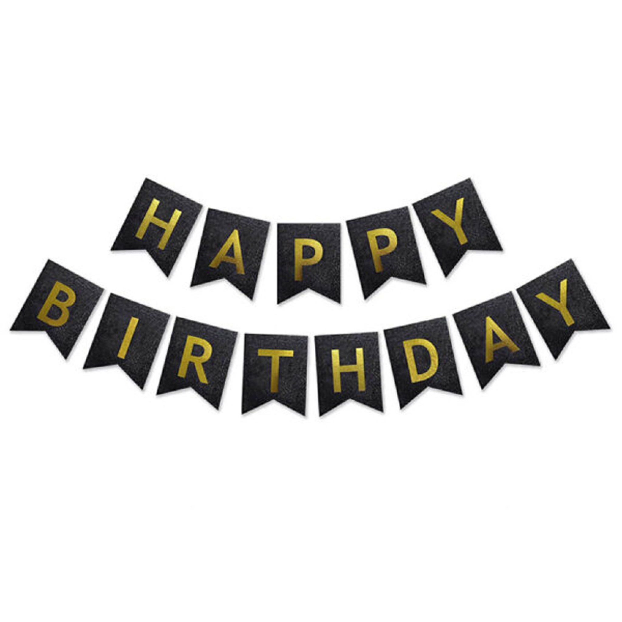 Glittery Black Happy Birthday Banner Dubai  Sparkle Party Decoration
