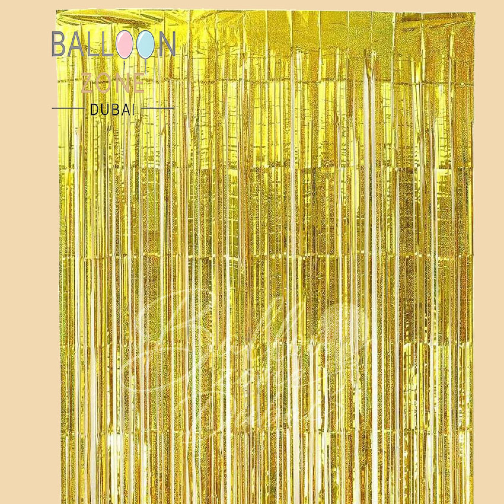 Golden Foil Curtain (3 x 4.5 Ft)