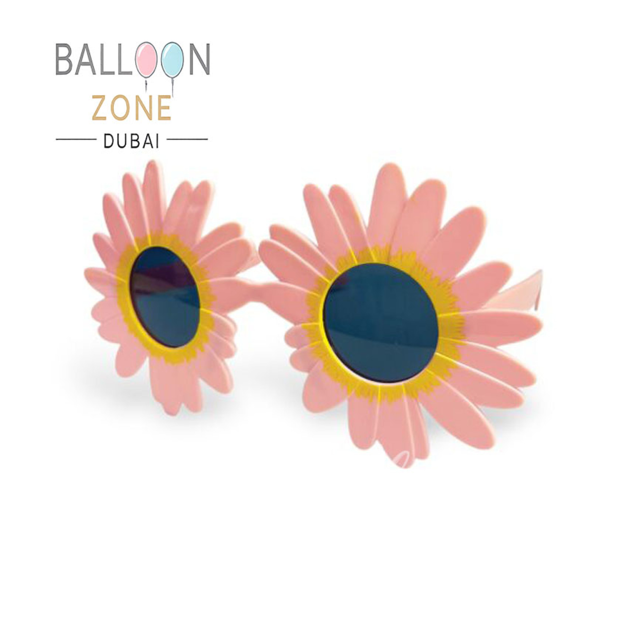 Light Pink Sunflower Sunglasses â€“ Fun Summer Party Glasses