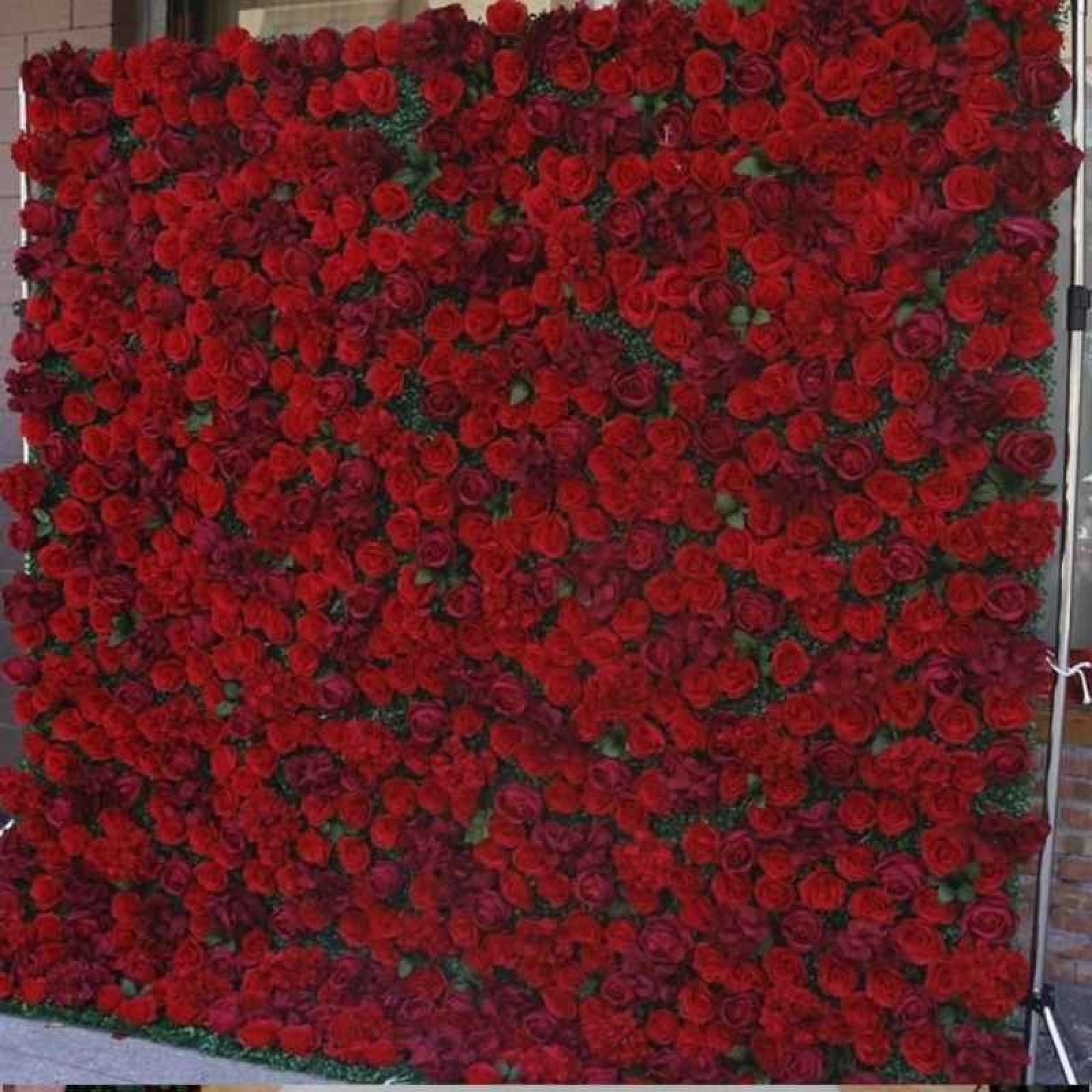 Luxury Red Rose Flower Wall Backdrop