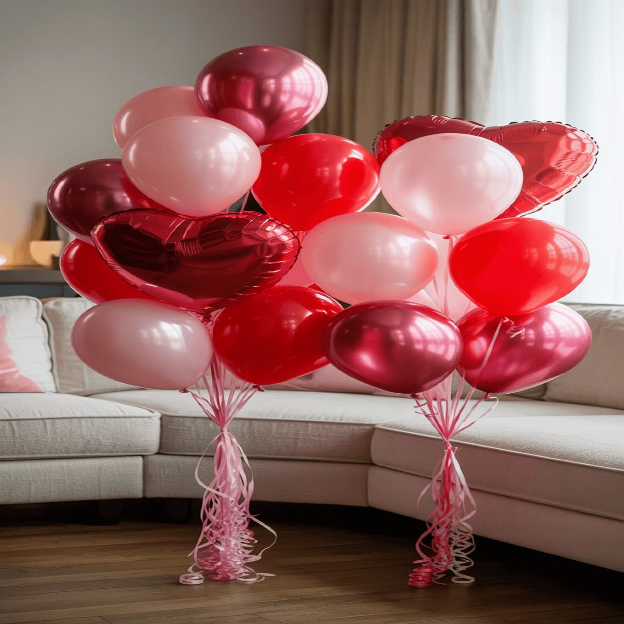 Luxury Romance Helium Balloon Bouquet Clusters