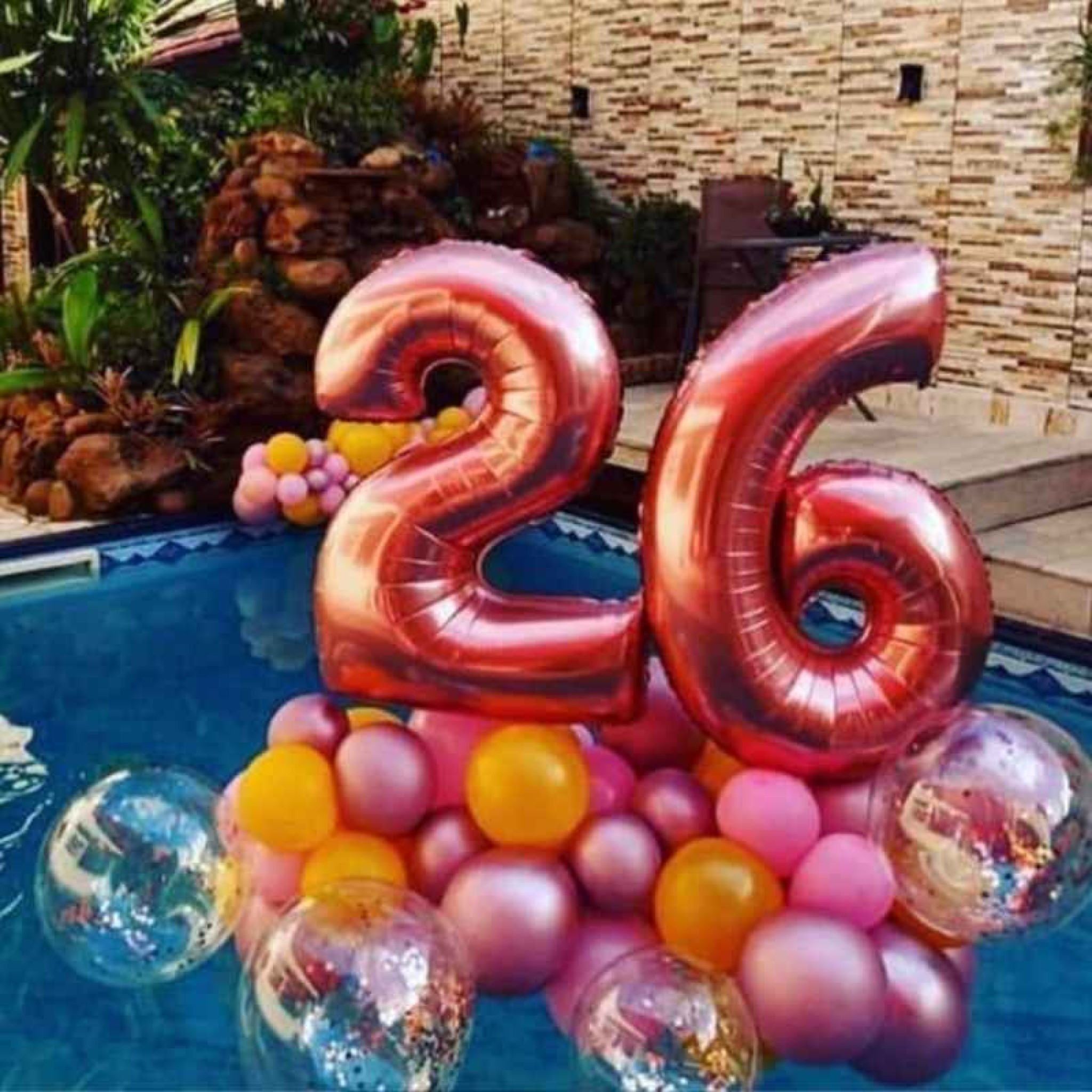 Personalized Age Number Pool Balloon Decoration