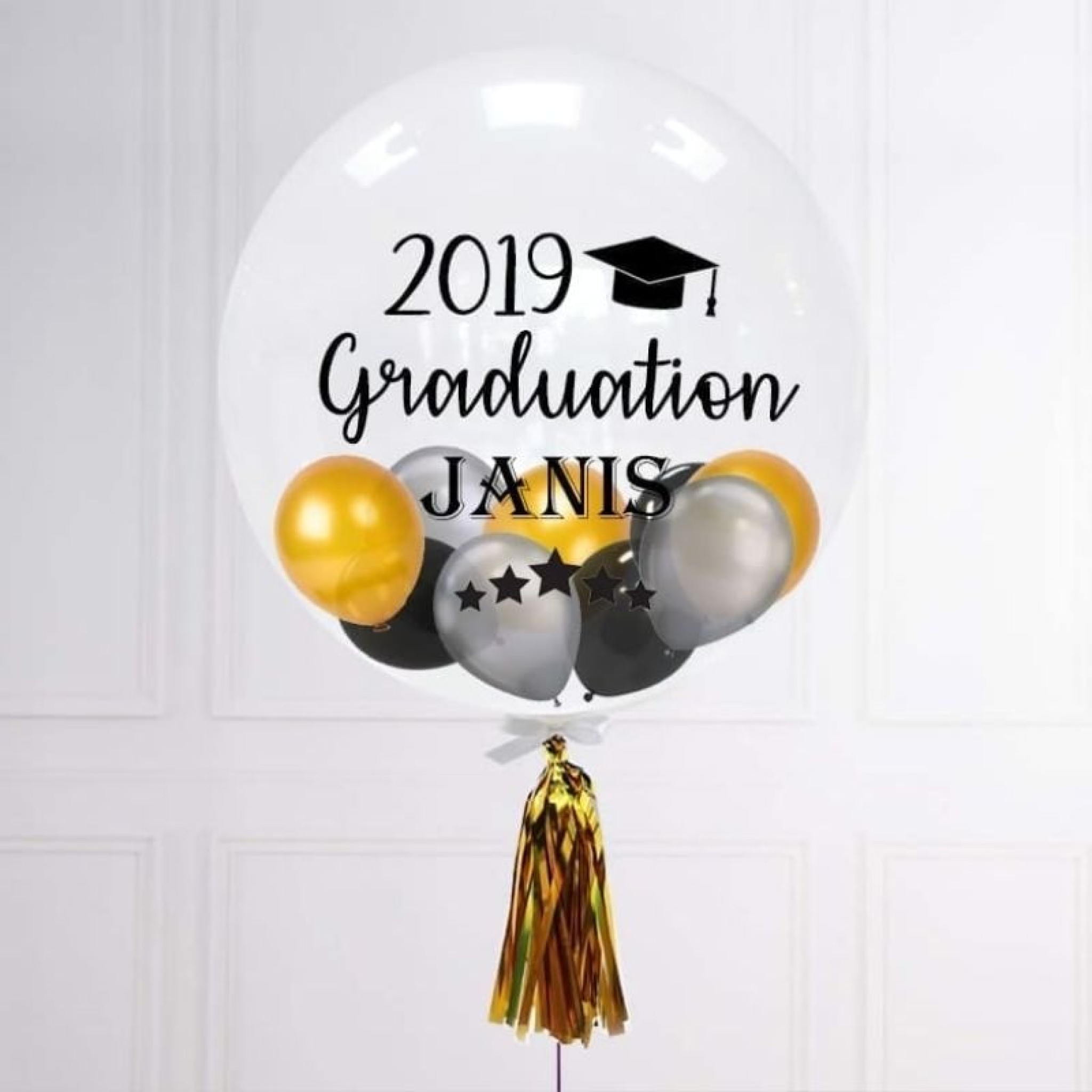 Personalized Graduation Bubble Balloon Bouquet 