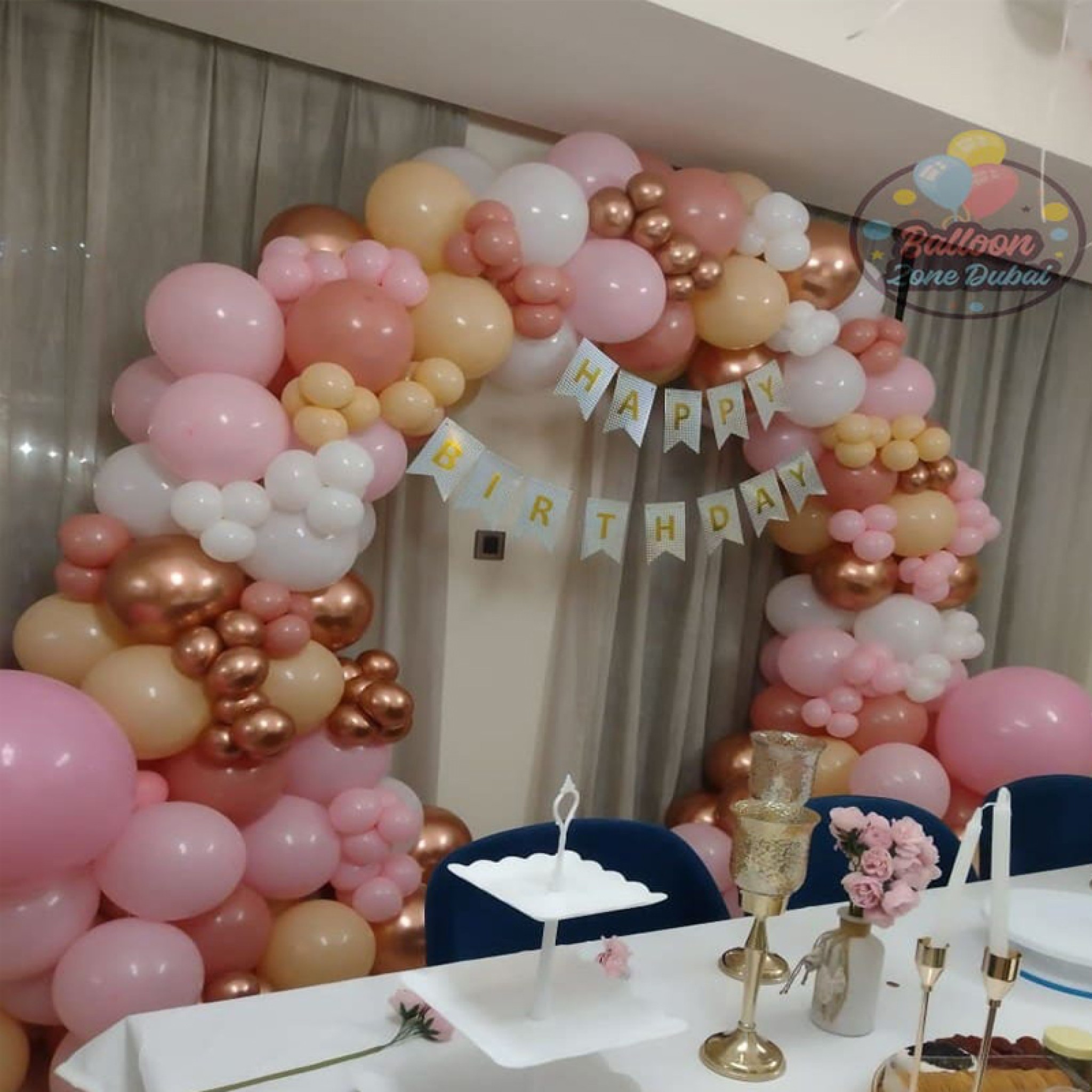 Pink Paradise birthday Balloons Decoration Package