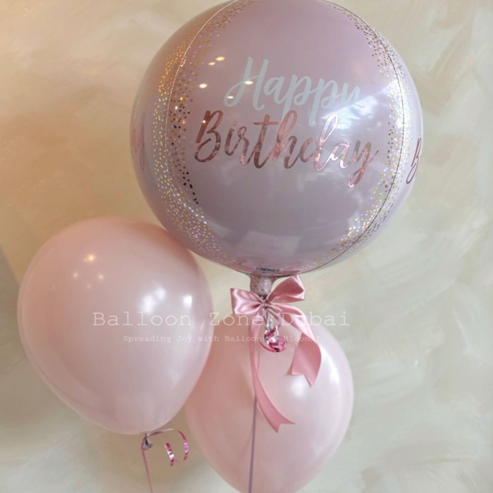 Pinkish Dream Orbz Balloon Bouquet Birthday Set