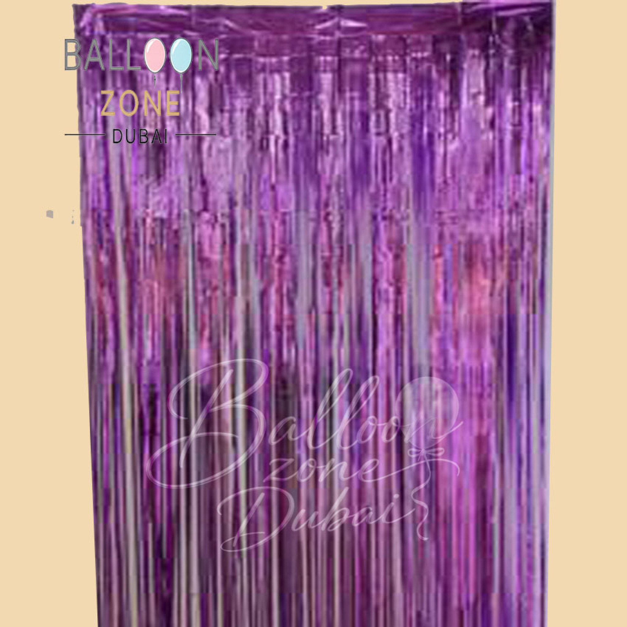 Purple Foil Curtains (3 x 4.5 Ft) â€“ Foil Curtains Dubai
