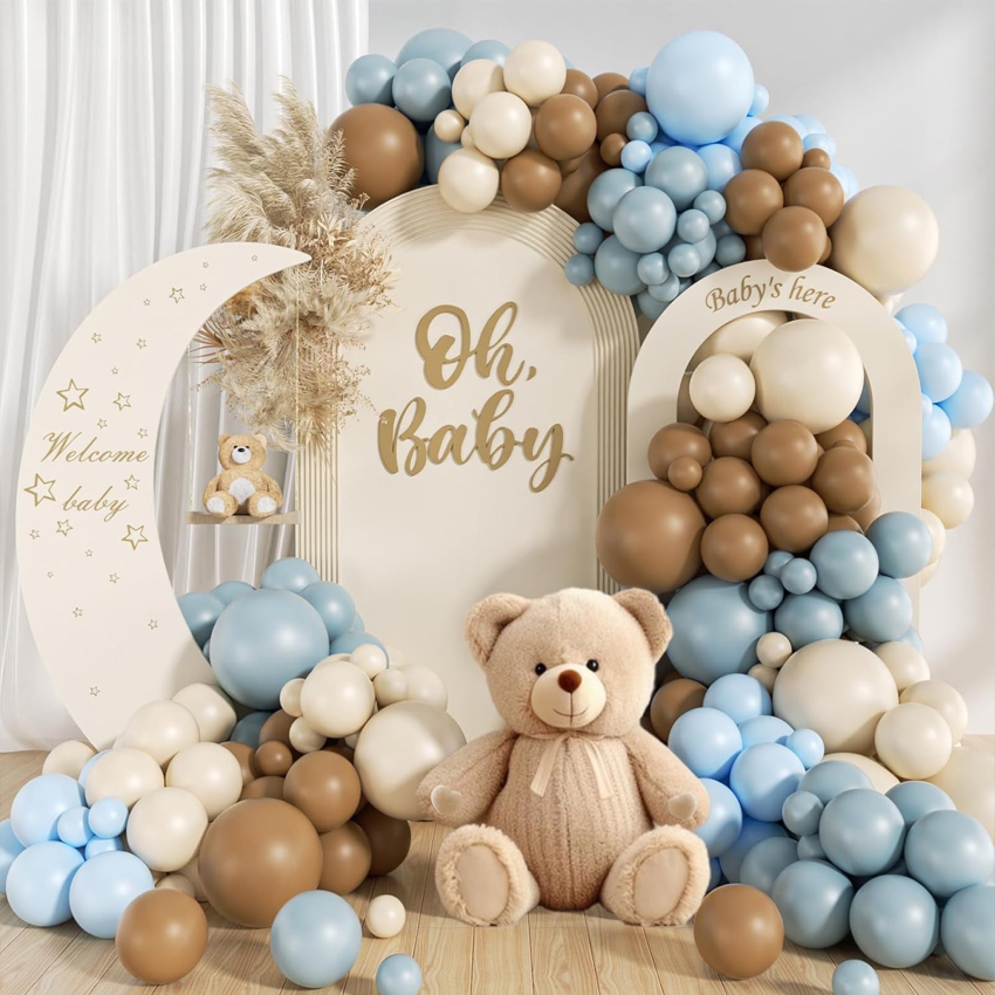 Royal Baby shower Celebration Balloon Setup 