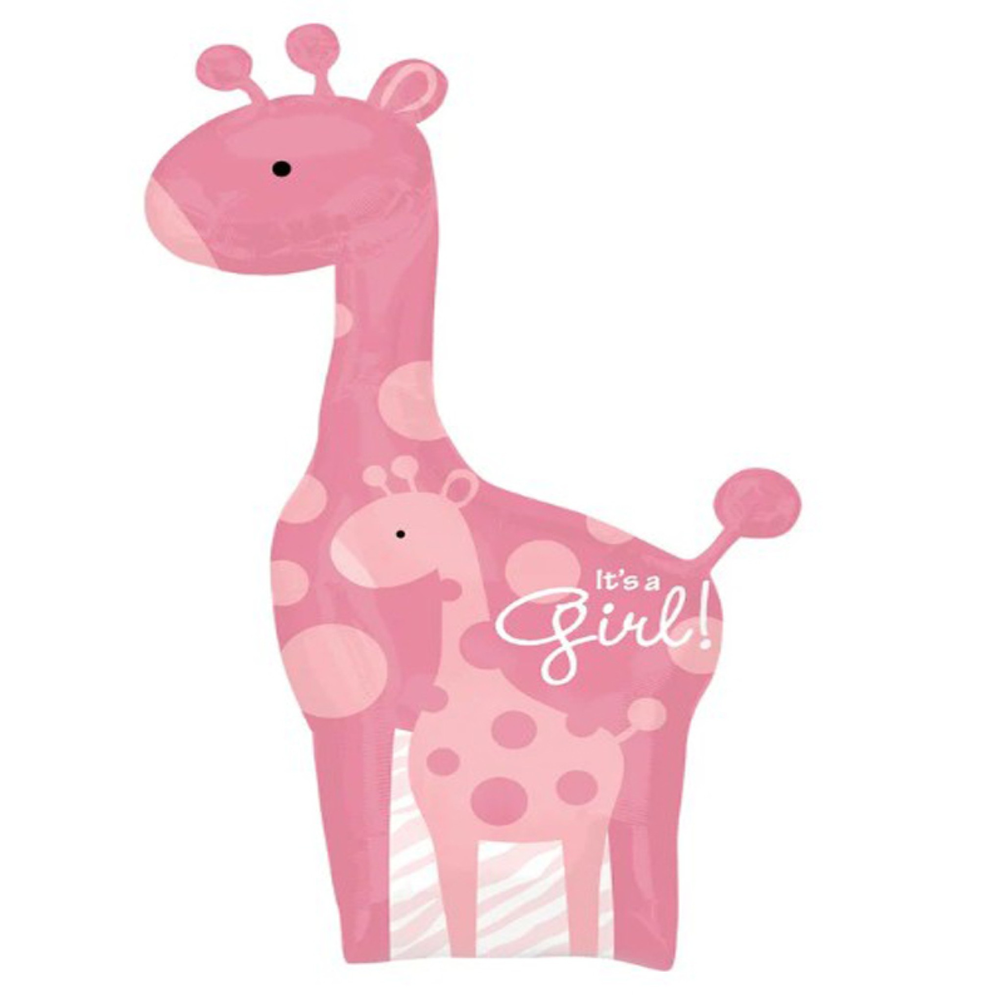 Safari Baby Girl Giraffe Foil Balloon 25 x 42in