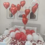 surprise in a hotel balloons