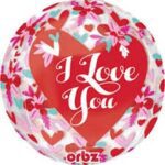 16"-Orbz I Love You Roses Helium Foil Balloon