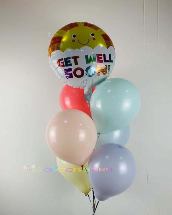 get well soon balloons bouquet