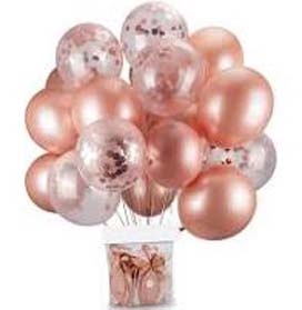 Christmas Love Peach blush Balloon Bouquet (CH-ID#0105)