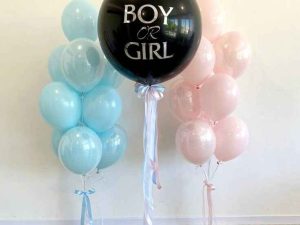 Gender reveal balloons