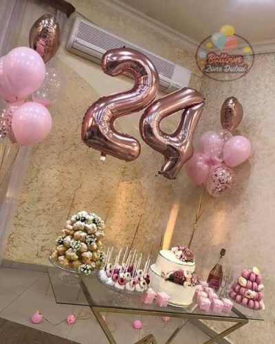 24th Birthday Balloons Decoration Package