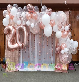 20th Birthday balloons decoration